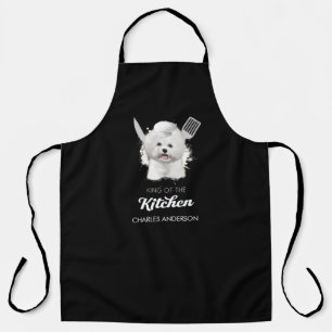Bichon Frise King of the Kitchen Cooking Dog Koch Schürze