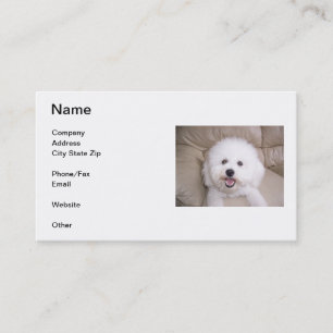 Bichon Frise lächelnde Visitenkarte