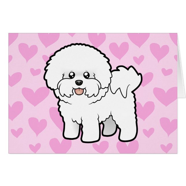 Bichon Frise Liebe (Vorderseite (Horizontal))