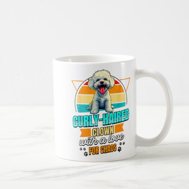 Bichon Frise Lover Funny Bichon Frise Retro  Kaffeetasse (Rechts)
