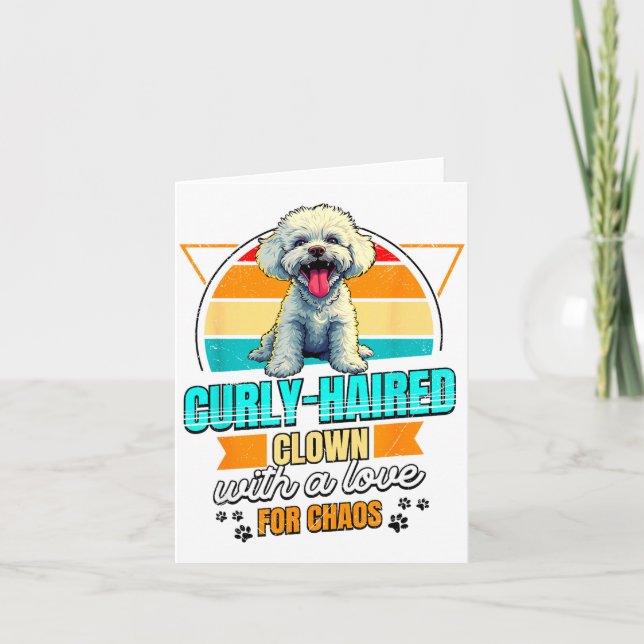 Bichon Frise Lover Funny Bichon Frise Retro  Karte (Vorderseite)