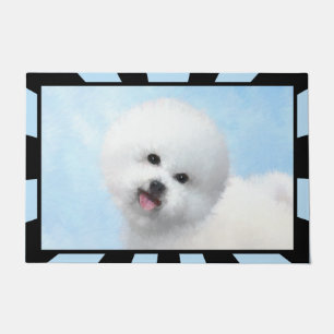 Bichon Frise Malerei - Niedliche Original Dog Art Fußmatte