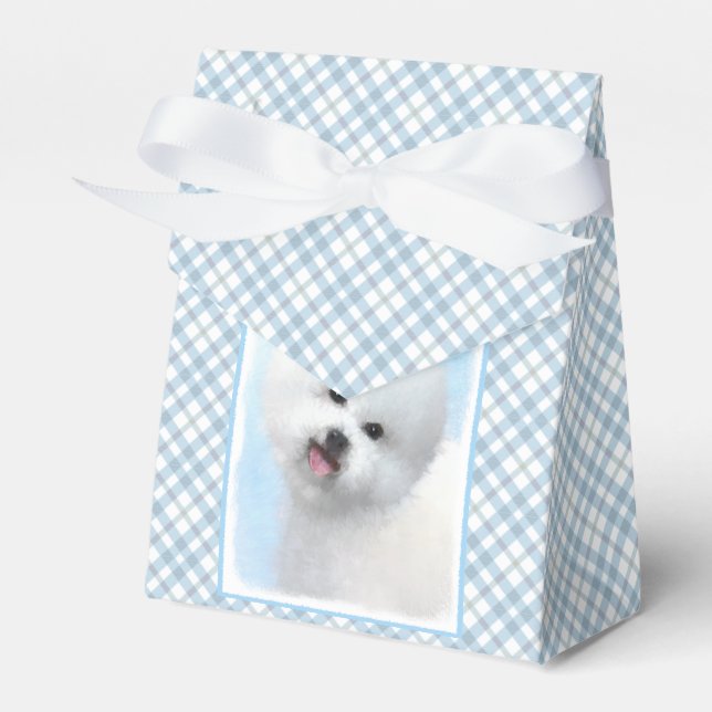 Bichon Frise Malerei - Niedliche Original Dog Art Geschenkschachtel (Vorderseite)
