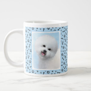 Bichon Frise Malerei - Niedliche Original Dog Art Jumbo-Tasse