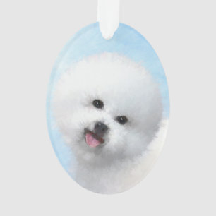 Bichon Frise Malerei - Niedliche Original Dog Art Ornament
