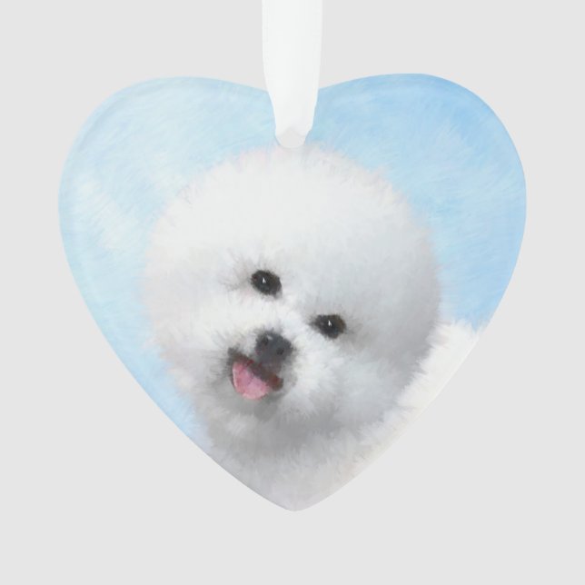 Bichon Frise Malerei - Niedliche Original Dog Art Ornament (Vorderseite)