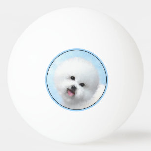 Bichon Frise Malerei - Niedliche Original Dog Art Tischtennisball