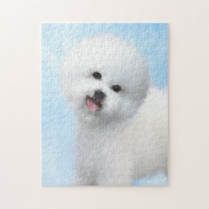 Bichon Frise Malerei - Niedliche Original Hunde Ku