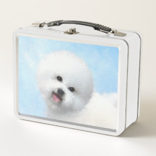 Bichon Frise Malerei - Niedliche Original Hunde Ku Metall Brotdose