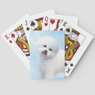 Bichon Frise Malerei - Niedliche Original Hunde Ku Spielkarten