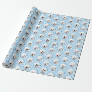 Bichon Frise Malerei - Süße originelle Hundekunst Geschenkpapier