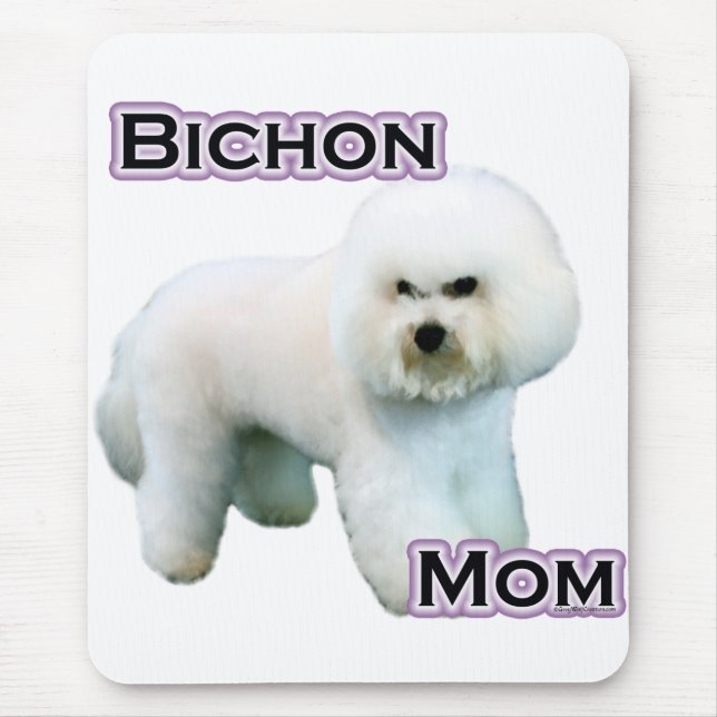 Bichon Frise Mama 4 Mousepad (Vorne)