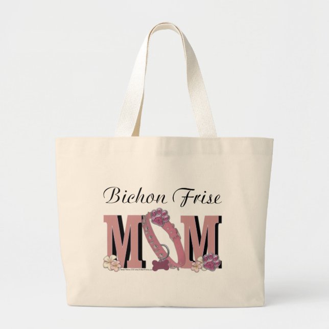 Bichon Frise MAMA Jumbo Stoffbeutel (Vorne)