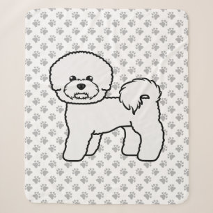 Bichon Frise Niedlich Cartoon Dog Illustration Sherpadecke