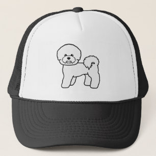 Bichon Frise Niedlich Cartoon Dog Illustration Truckerkappe