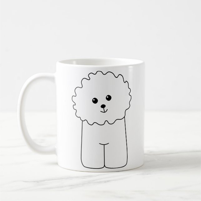 Bichon Frise, niedlicher Hund Kaffeetasse (Links)