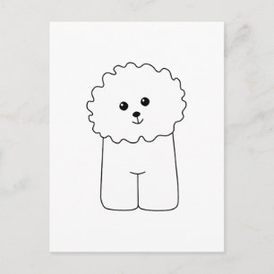 Bichon Frise, Niedlicher Hund. Postkarte