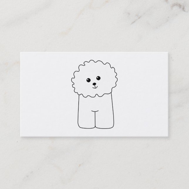 Bichon Frise, niedlicher Hund Visitenkarte (Vorderseite)