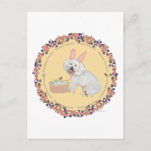 Bichon Frise Osterhase Feiertagspostkarte
