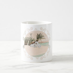 Bichon Frise Palmy Beach Kaffeetasse