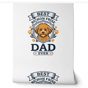Bichon Frise Papa für immer Hundepfotenabdrücke Tapete