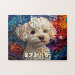 Bichon Frise Paper Quilling Art Dog Portrait