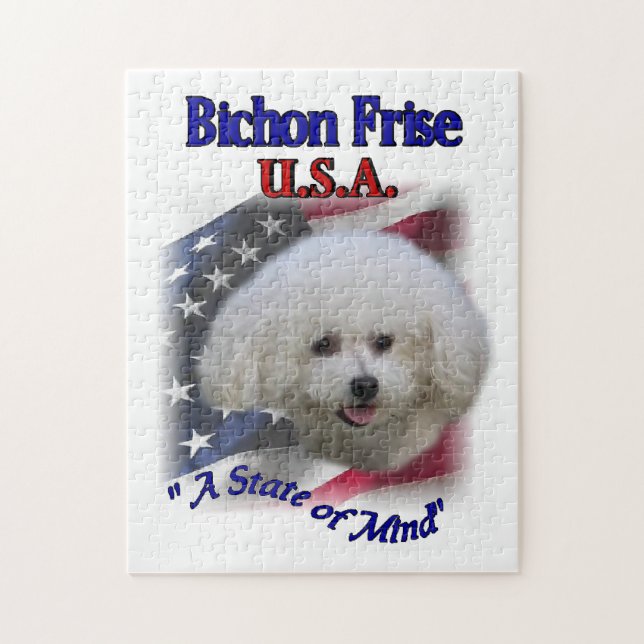 Bichon Frise Patriotic (Vertikal)