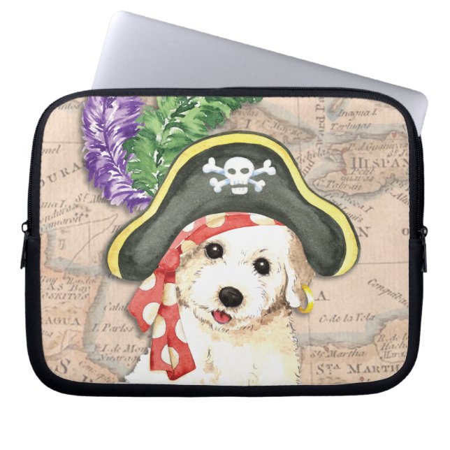 Bichon Frise Pirate Laptopschutzhülle (Vorderseite)