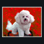 Bichon Frise Pop Art Prints Poster<br><div class="desc">Liebe der Bichon Frise? Hier ist Ihre Chance, diese bezaubernde Rasse der Welt zu zeigen, mit einem bunten, lustigen, Pop Art digitalen Gemälde. Durch das Ändern einer Standardgröße werden Ihre Framingoptionen einfacher!</div>