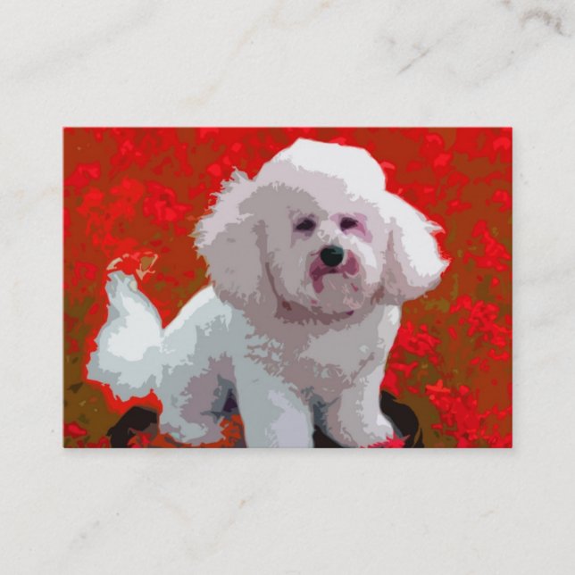 Bichon Frise Pop-Kunst-Geschäfts-Karten Visitenkarte (Vorderseite)