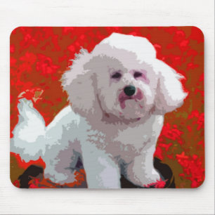 Bichon Frise Pop-Kunst Mousepad