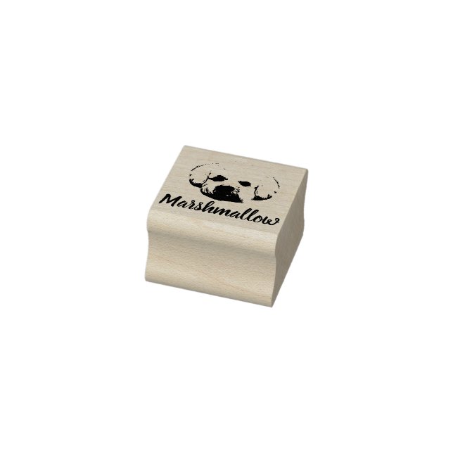 Bichon Frise Print Individuelle Name Signature Woo Gummistempel (Stempel)