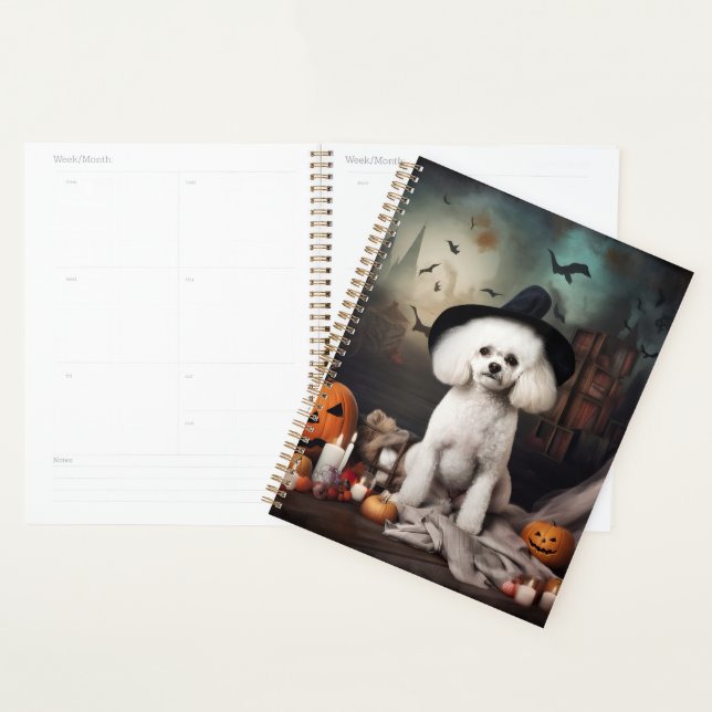Bichon Frise Pumpkins Halloween Beängstigend Planer (Anzeige)