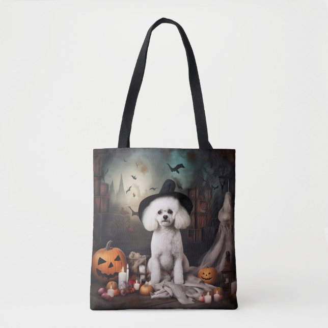 Bichon Frise Pumpkins Halloween Beängstigend Tasche (Vorderseite)
