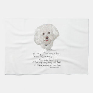 Bichon Frise Regenbogenbrücke Handtuch
