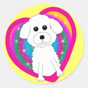 Bichon Frise Runder Aufkleber