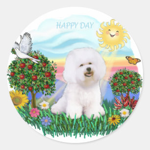 Bichon Frise Runder Aufkleber