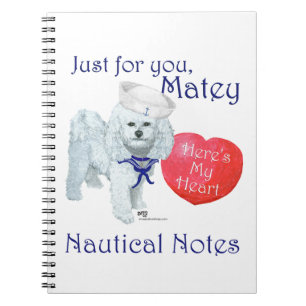 Bichon Frise Sailor Valentine Notizblock