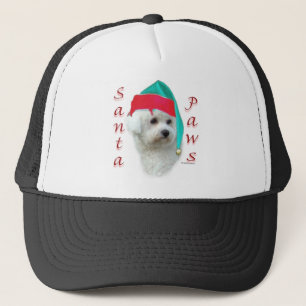 Bichon Frise Santa Paws Truckerkappe