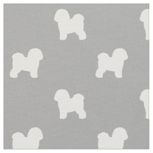 Bichon Frise Silhouette-Muster Stoff