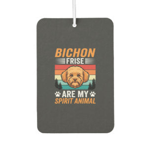 Bichon Frise Spirit Tier Retro Hund Autolufterfrischer