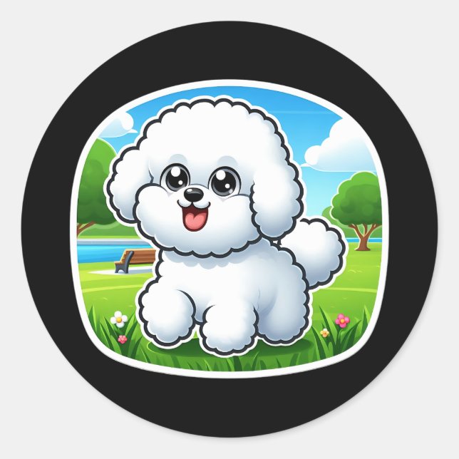 Bichon Frise Sticker (Vorderseite)