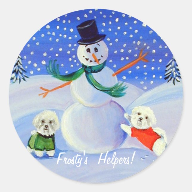 Bichon Frise Stickers (Vorderseite)