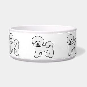 Bichon Frise Süße Zeichentrick-Hund-Illustration Napf