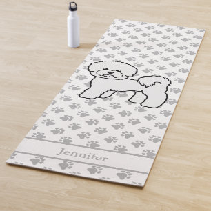 Bichon Frise Süßer Cartoon-Hund mit individuellem Yogamatte