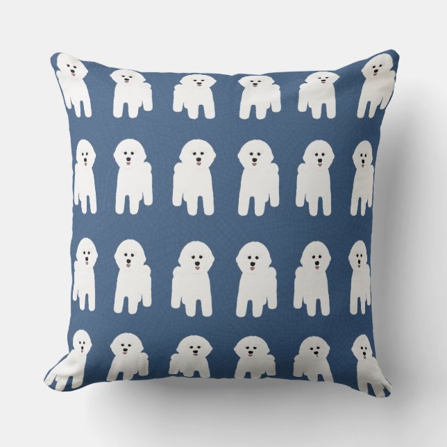 Bichon Frise Throw Kissen (Vorderseite)