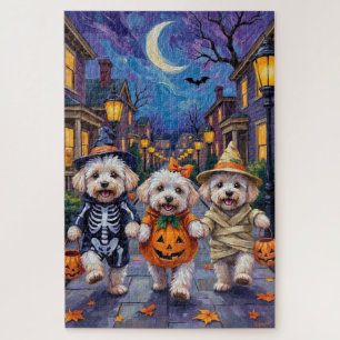 Bichon Frise Trick-oder-Treating Halloween-Kostüme