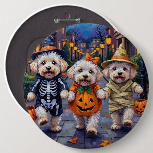 Bichon Frise Trick-oder-Treating Halloween-Kostüme Button