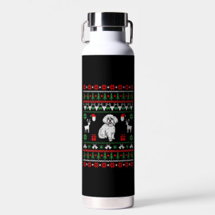 Bichon Frise Ugly Christmas Sweater Trinkflasche