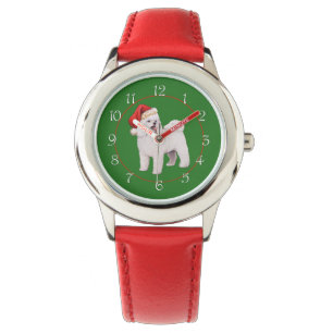 Bichon Frise Weihnachten Armbanduhr
